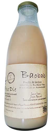 Photo de la bouteille de jus du baobab